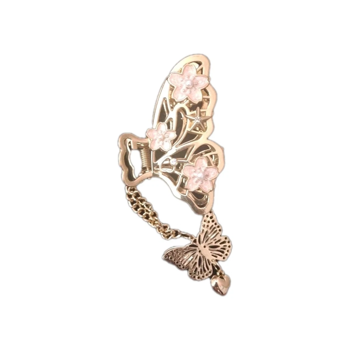 Gold Tone Pink Prong Set Rhinestone Butterfly Hair Clip, M123 Rhinestone Butterfly Hair Clips | Hobby Lobby | 2172112 main image 4