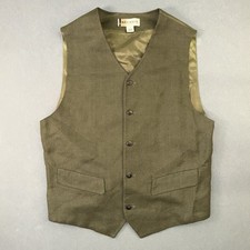 Men  s Reunion Formal Vest Olive Green Size L