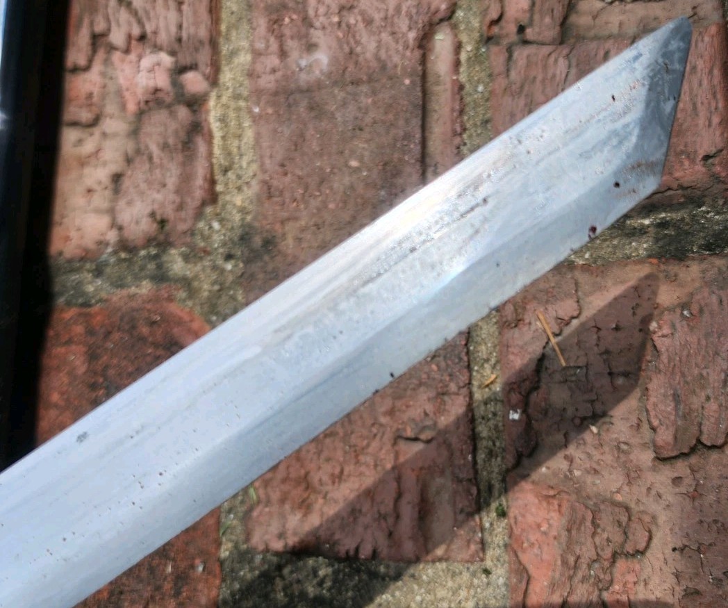 40" Steel Ninja Japanese Samurai Sword Straight Fantasy 30" Blade With Scabbard