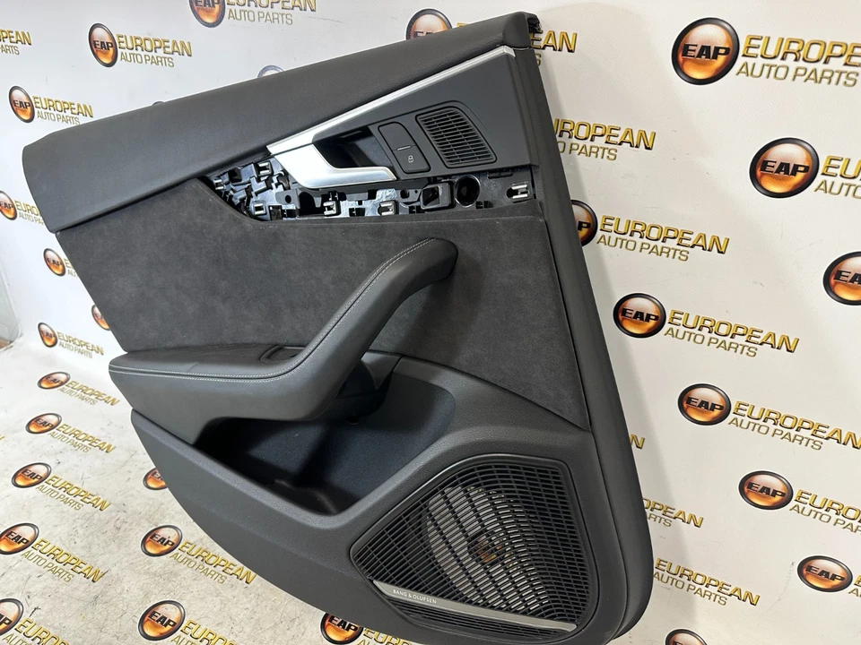 2018-2021 Audi S4 B9 SEDAN Left REAR Door Panel BLACK LEATHER / ALCANTARA OEM Foto 2 de 4