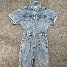 Free People Denim Jumpsuit Small Light Wash S...