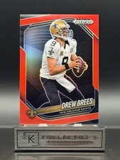 2025 Panini Prizm Black Drew Brees Red Prizm #98 New Orleans Saints /299