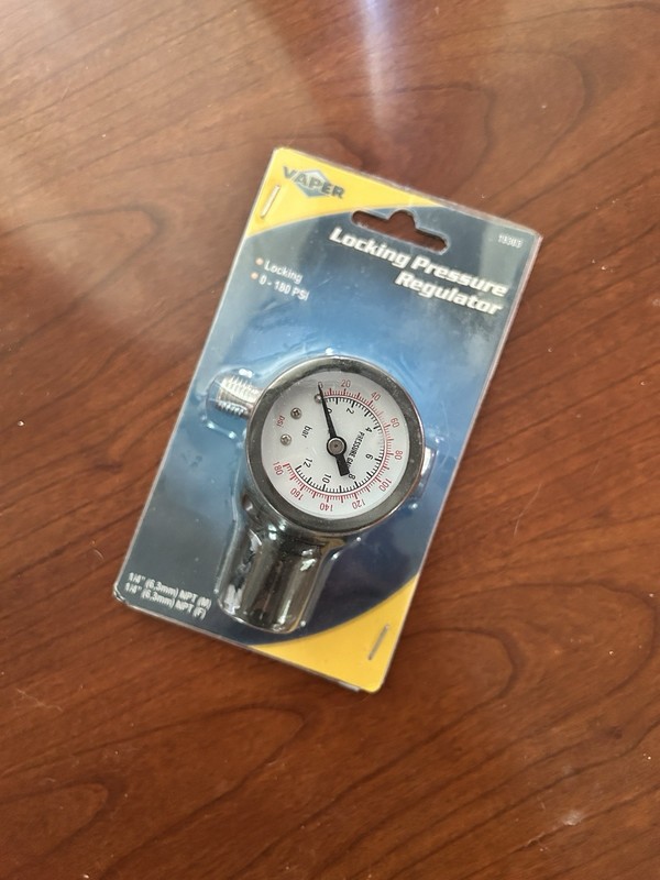 Vaper Locking Pressure Regulator — 0-180 PSI Gauge — Brand New!
