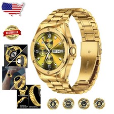 Google Pixel Watch 3 45mm Gold Stainless Steel Rugged Case Band
