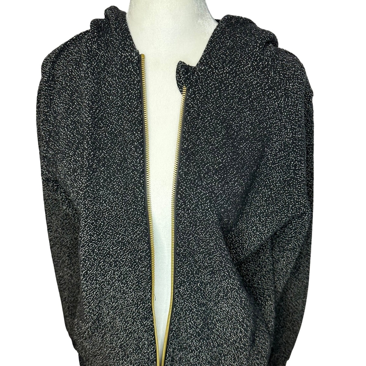 Lululemon ダークグレー パーカー XS/S Lululemon Dark Gray Knit Oversized XS Zip Up Hooded Sweater