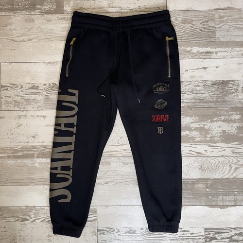 Scarface x Shoe Palace Sweatpants Herren Small Schwarz Jogginghose Gold Reißverschlüsse Grafik - Bild 2 von 16