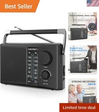 Lightweight Portable AM/FM Radio with Large Speaker - Perfect for Travel