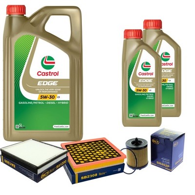 SCT Inspektionspaket 7L CASTROL EDGE 5W-30 C3 für Opel Insignia A Caravan 2.0