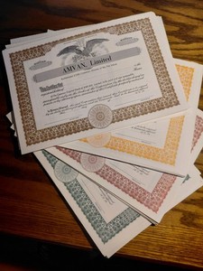 100 Different Stock Certificates. Varying Businesses All Different See Photos
