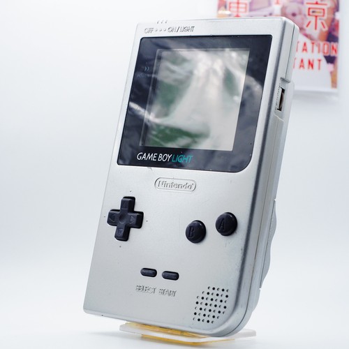 OEM Nintendo Game Boy Light SILVER console MGB-101 TESTED CLEANED #103 Excellent