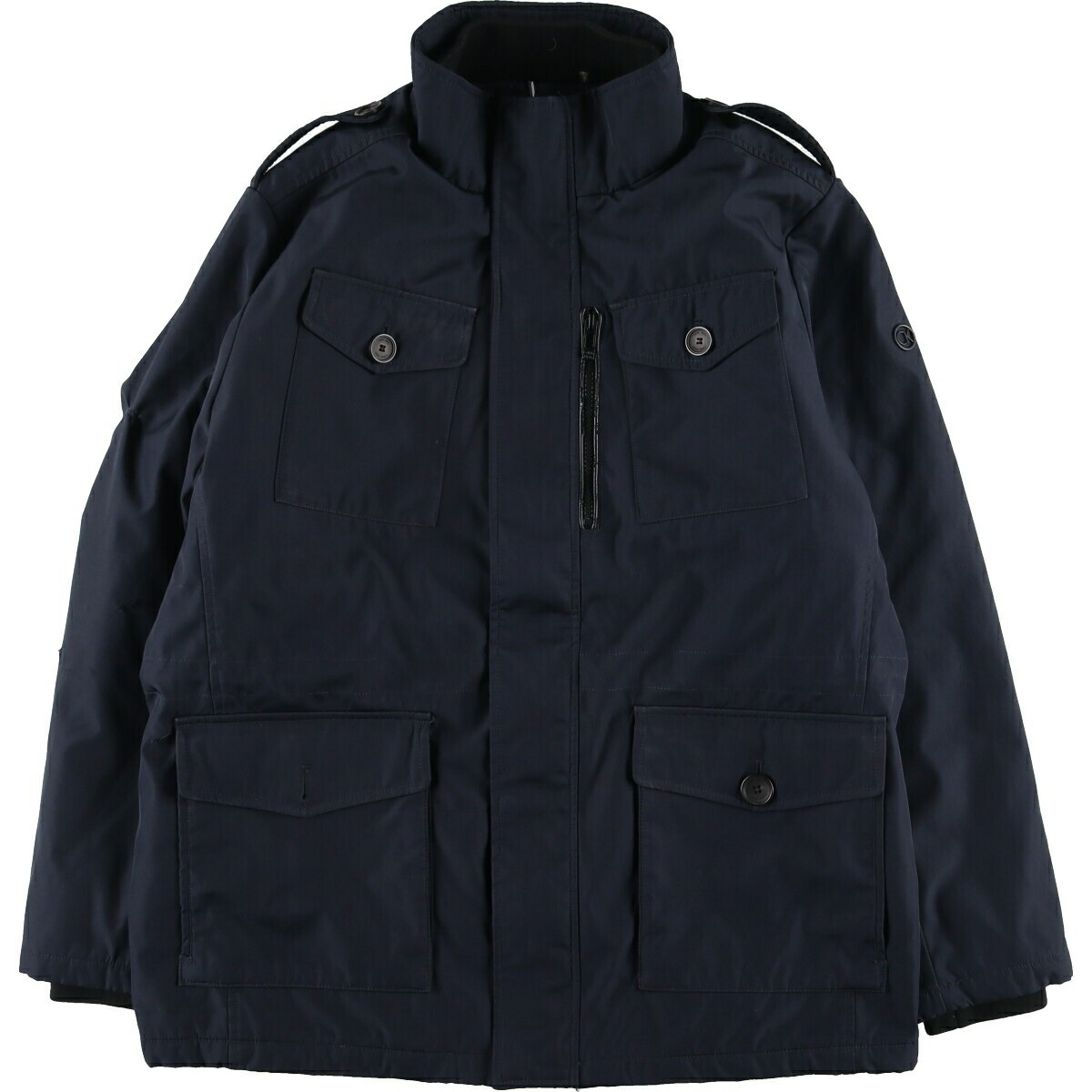 Calvin Klein navy polyester puffer jacket for men pre-owned