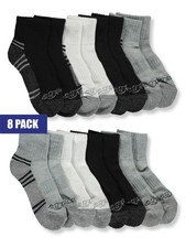 Aeropostale Boys' 8-Pack Quarter Socks Color: black multi Size: 4 - 6
