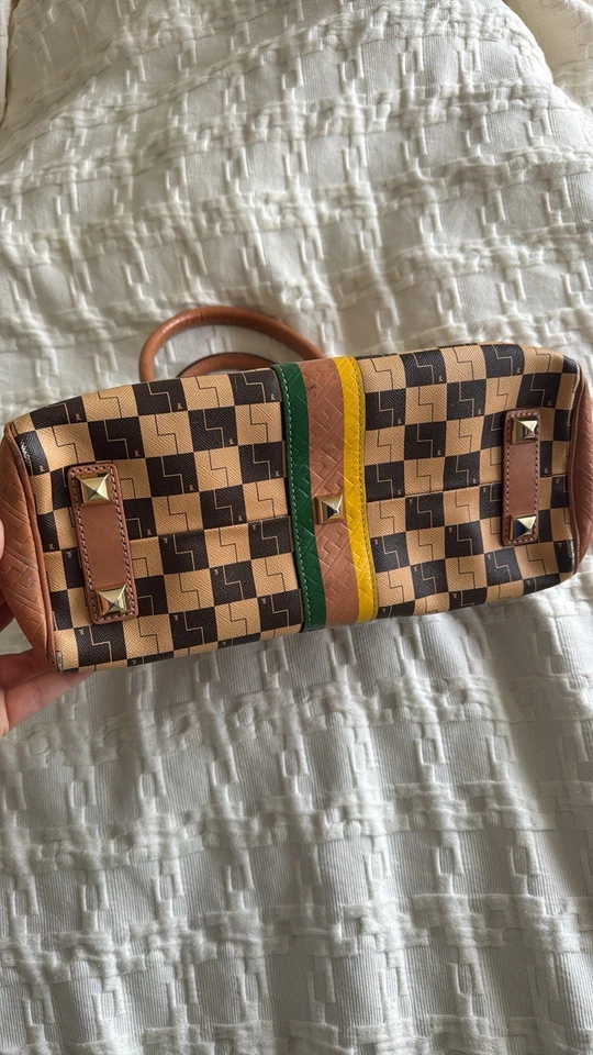 Y2K L.A.M.B. Gwen Stefani 皮革方格钱包 罕见 — 第 3/4 张图片