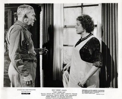 Elsa Lanchester + William Demarest in That Darn Cat! (1965) Vintage Photo 1375K