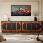 Fluted Buffet Cabinet Sideboard Wood TV Stand Storage Cabinet For Home Decor — photo 4