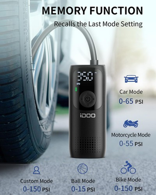 #ad 150PSI Tire Inflator Portable Air Compressor Intelligent Cordless Car Air Pump $29.99