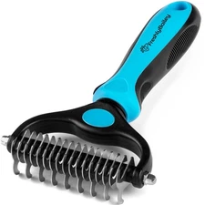 Bailey Dematting & Deshedding Comb for Dogs & Cats - Double Sided Brush