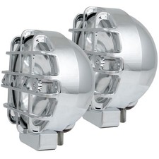 Universal Steel 6 Chrome Round 35 Watt Hid Bolt-on Off Road Light Pair