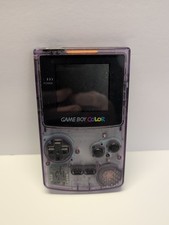 Nintendo Game Boy Color Handheld System - Atomic Purple Tested w/ Battery Cover
