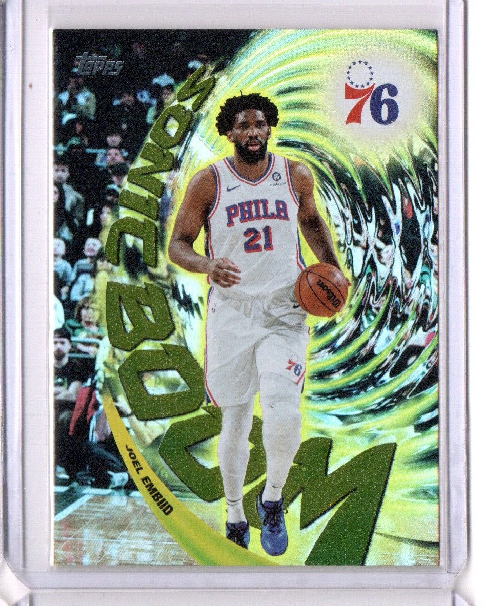 Joel Embiid 2025-26 Topps Flagship Sonic Boom SSP Insert Card (#SB-10)