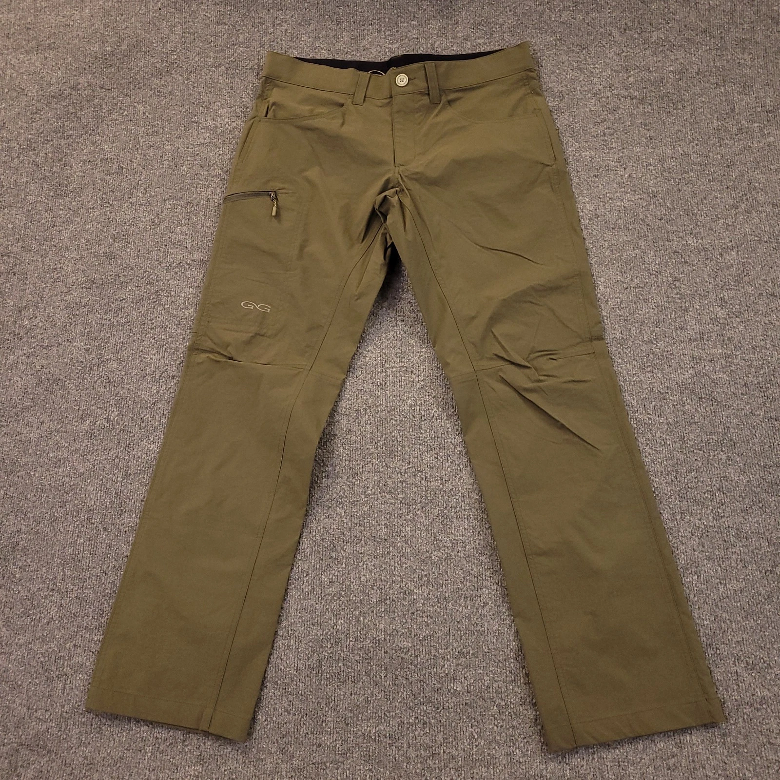 NWOT GameGuard HIking Pants 34x31 Army Green Low Rise Nylon Stretch Utility