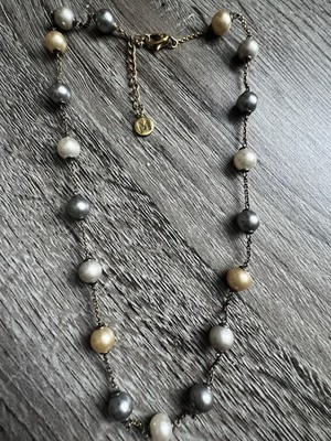Majorica 1890 .925 Silver And Faux Freshwater Pearl Necklace