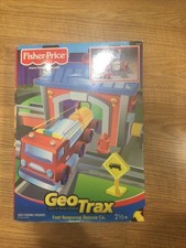 New In Box Fisher Price GeoTrax Fast Response Rescue Co. Fire Station Train Set