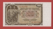 CZECHOSLOVAKIA  100  KORUN  1953  PICK # 86b  UNC.