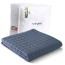Exclusive Cooling Weighted Blanket, 48 in x 72 in 15 lb Exclusive Blue Grey