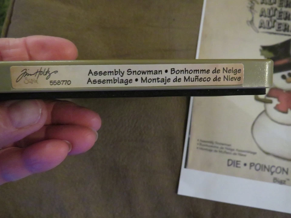 Sizzix Christmas Holiday Bigz Tim Holtz ASSEMBLY SNOWMAN Die # 558770 - Image 2 of 2