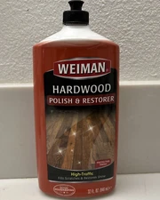 Weiman HardWood Floor Polish and Restorer, High Traffic, 32 Ounce-NEW!