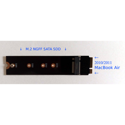 Apple 2010 2011 MacBook Air SSD auf M.2 NGFF SATA SDD Adapter Karte | A1369 A...
