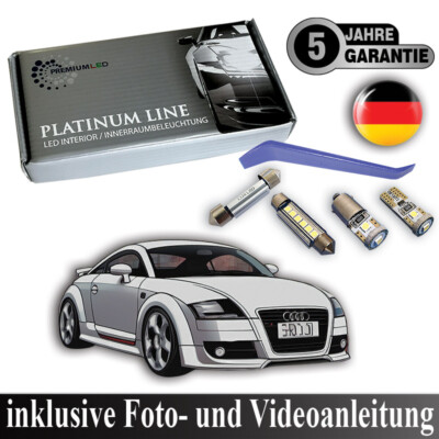 8x LED Innenraumbeleuchtung Komplettset für Audi TT 8N 8N3 8N9 CANBUS SMD Weiß