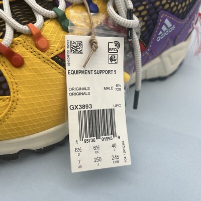 Adidas x Sean Wotherspoon EQT Support 93 Shoes Men's 7 Bold Gold