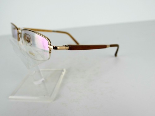 Saki Mod. 806 (GD) Gold / Wood 52 x 19 140 mm Eyeglass Frames - Picture 4 of 4