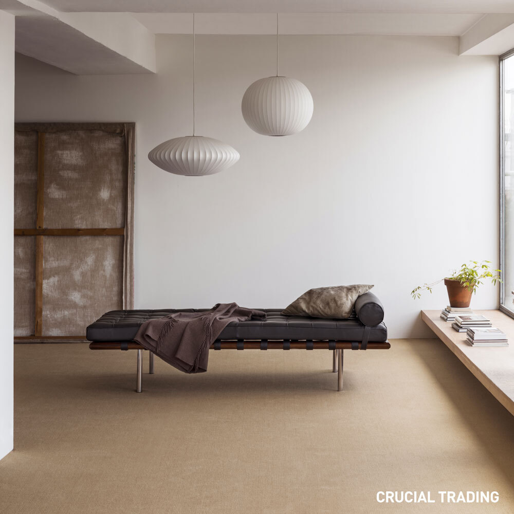 Crucial Trading Jute JuTweed Natural Carpet Remnant 2.25m x 4.0m