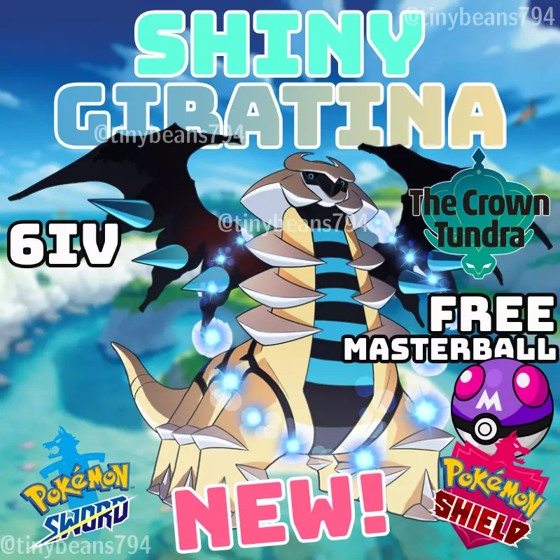 Pokemon Sword and Shield Shiny Giratina 6IV-EV Trained