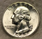 1943 Uncirculated Washington Quarter