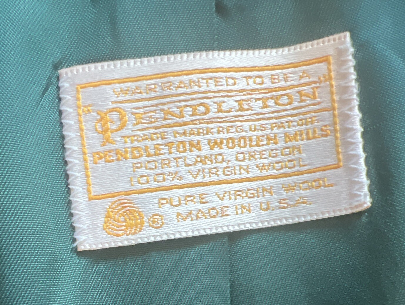 Vintage Pendleton Solid Green Long Sleeve Crest B… - image 5