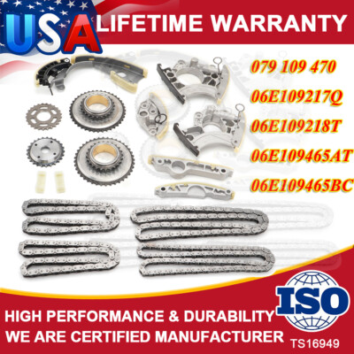 Timing Chain Kit w/ Gears For Audi A6 A7 C7 3.0T 2995CC 2012 2013 2014 2015 2016
