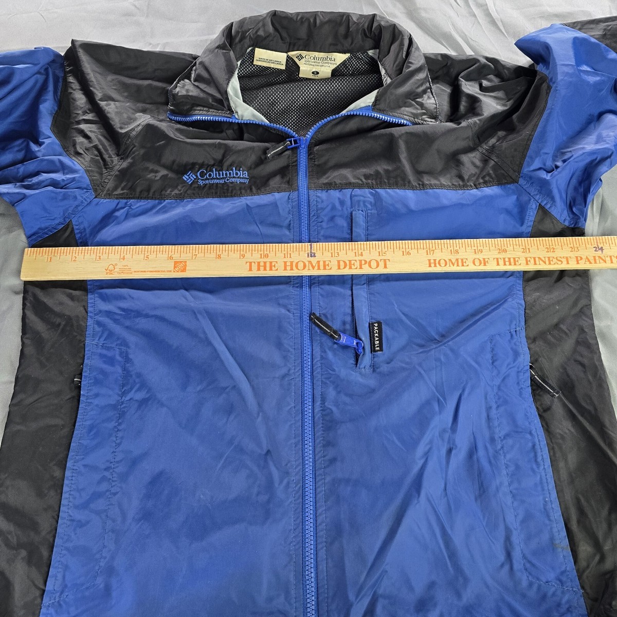 Columbia Jacket Men Small Blue Nylon Sportswear Packable Columbia Jacket Men Small Blue Nylon Sportswear Packable
