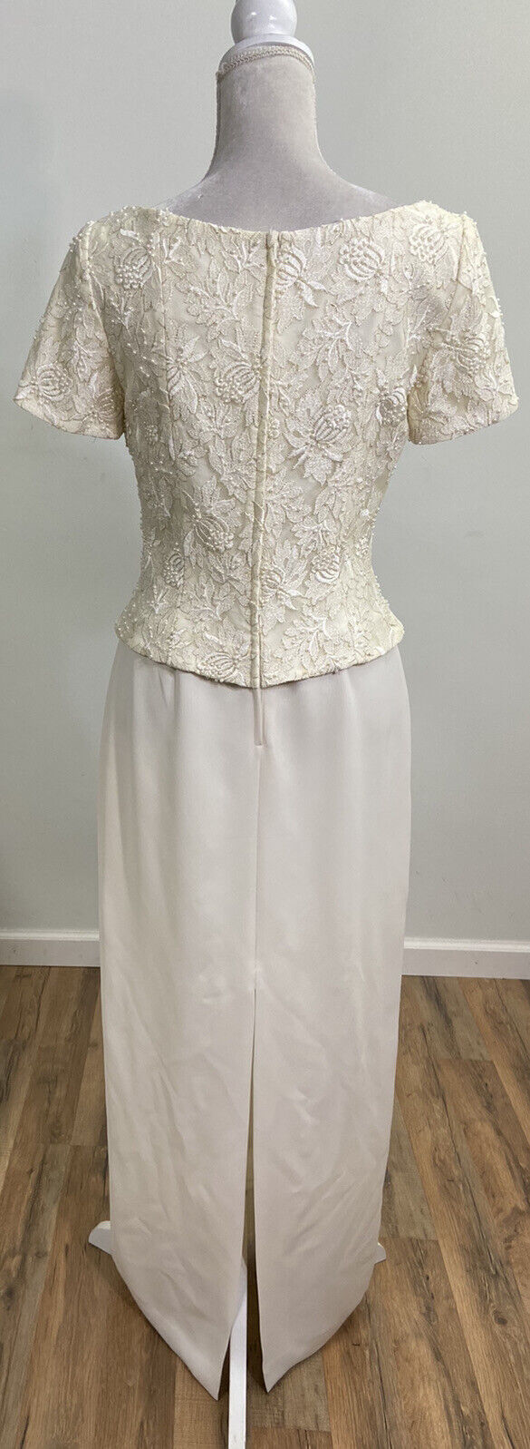 Vintage Marie St. Claire Long Ivory Formal Dress … - image 11
