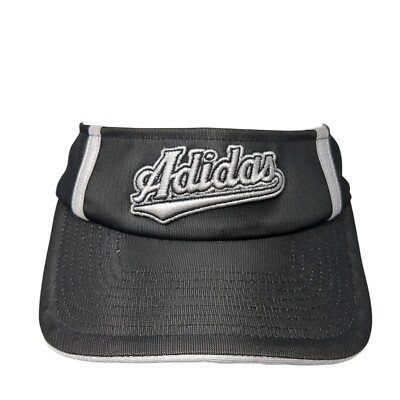 Adidas Strapback Golf Sun Visor Black One Size Adjustable Embroidered Polyester