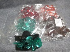  12 FB Fashion Acrylic 4.25" Gator Style Hair Clips Flowers 4 Assorted Colors