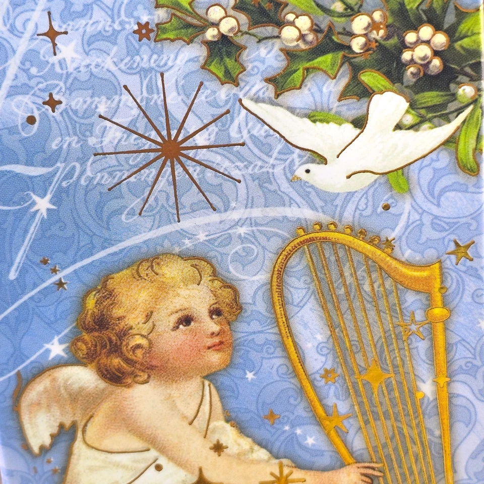 VTG Christmas Wind Up Musical Box Almond Luxury Soap Plays Herald Angels Sing - Image 4 of 4