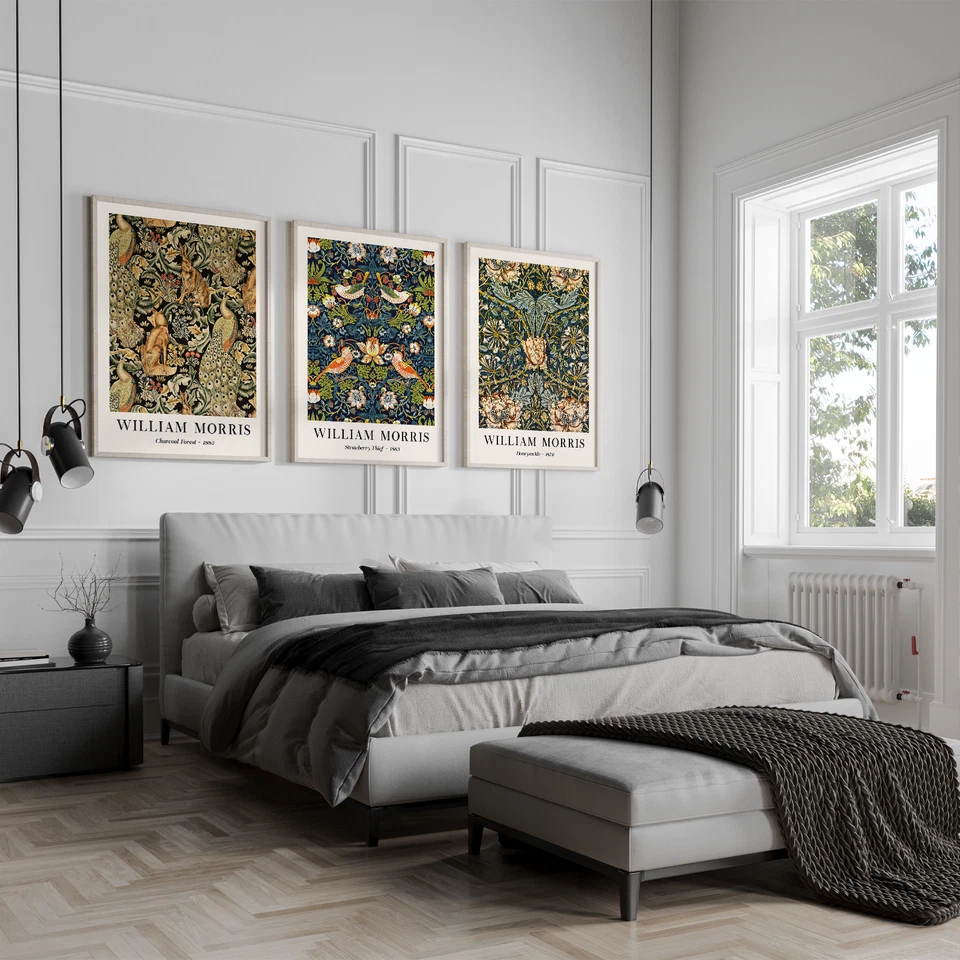 William Morris Print Set of 3 Wall Art Posters Nature Home Room Gift - Image 2 of 4