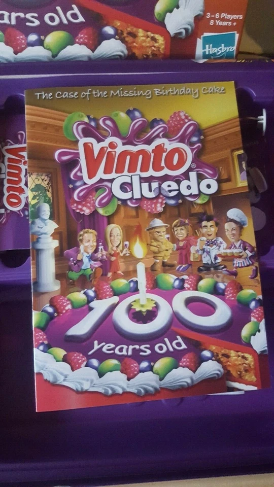 CLUEDO VIMTO 100 YEARS EDITION BY HASBRO GREAT MYSTERY BOARD GAME COMPLETE VGC - Image 3 of 4