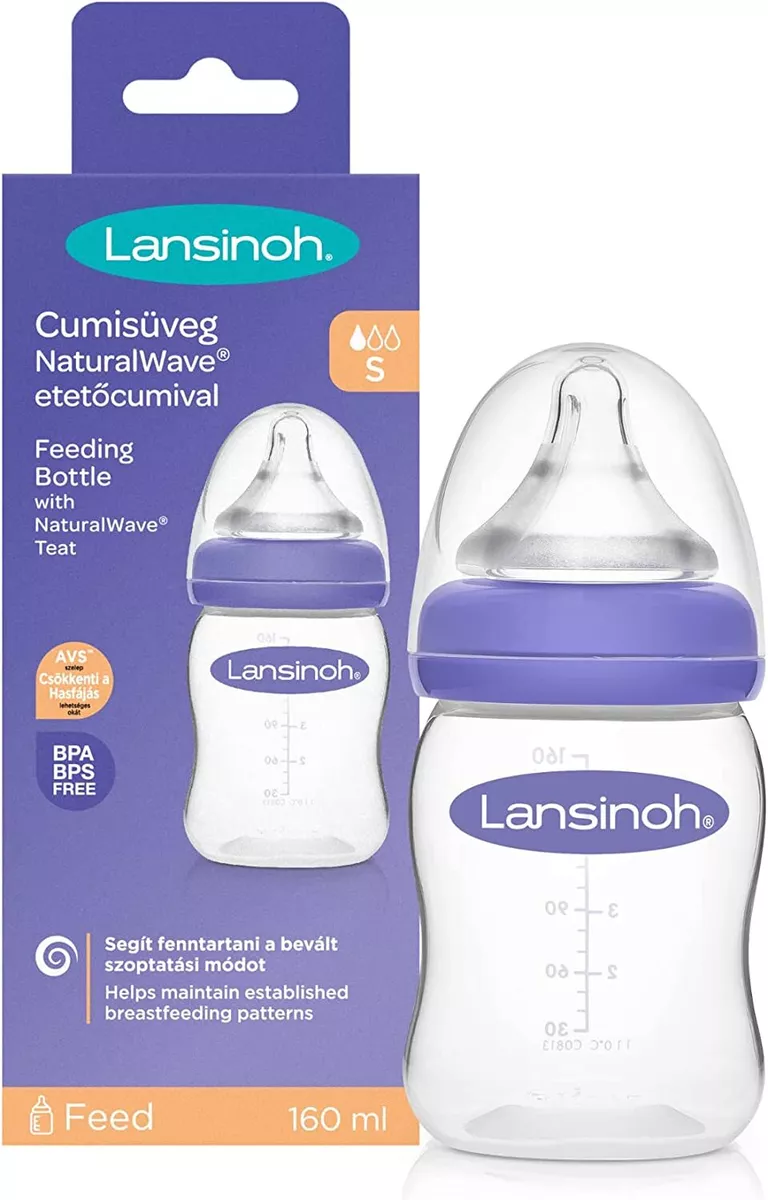 Lansinoh Plastic Baby Bottle with NaturalWave Teat 160 ml 240 ml