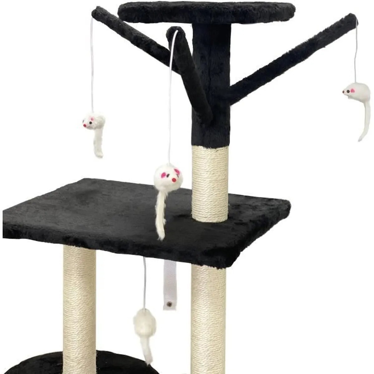 Arbre à chat à plusieurs niveaux avec griffoirs et niche douillette - 3