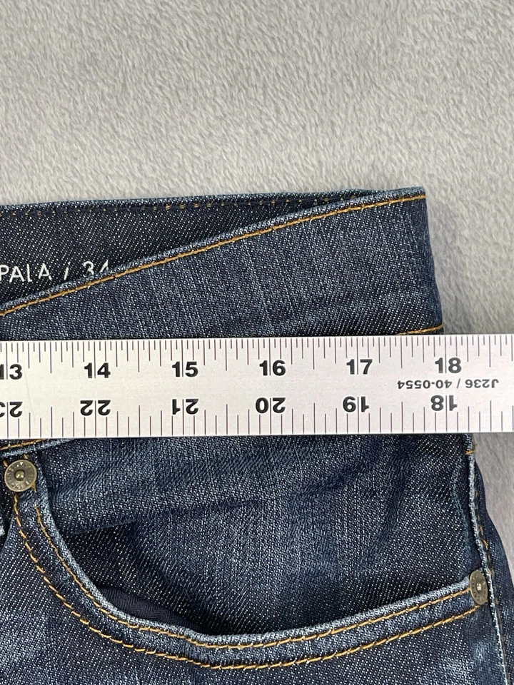 Fidelity Jeans Mens 34 Impala Straight Leg Blue Altmont Dark Vintage Made In USA - Image 4 of 4